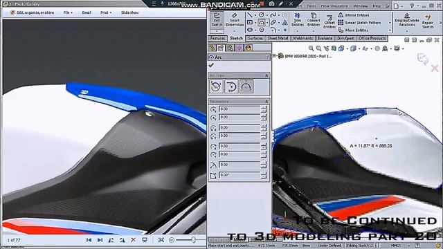 3D Modeling BMW S 1000 RR using Solidworks - Part 19 - Preparation sketch for surfacing body смотреть онлайн
