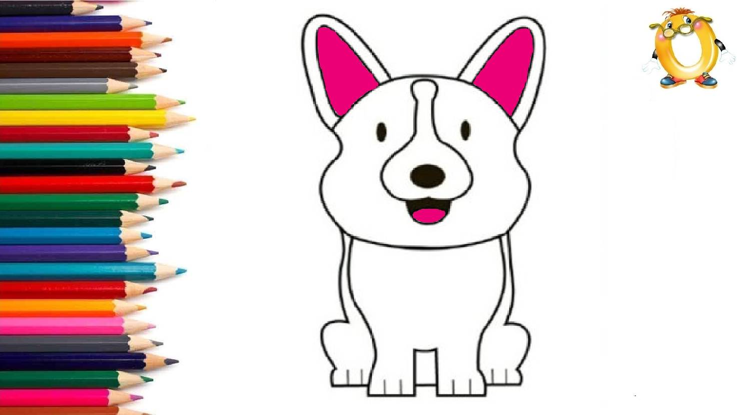 Мультик - раскраска для детей СОБАЧКА. Учимся как рисовать ЖИВОТНЫХ вместе с детьми // ОБУЧАШКА ТВ смотреть онлайн