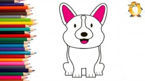 Мультик - раскраска для детей СОБАЧКА. Учимся как рисовать ЖИВОТНЫХ вместе с детьми // ОБУЧАШКА ТВ