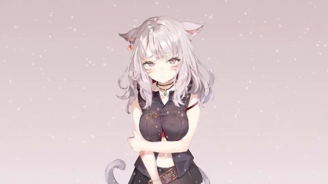Anime Live Wallpaper - Anime Cat Girl Snow - HD - no copyright смотреть онлайн