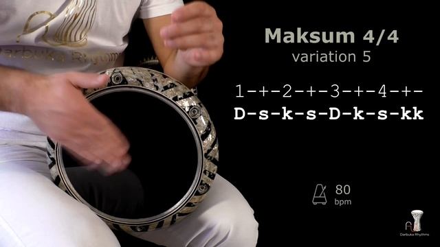 Darbuka lesson - Rhythm MAKSUM MAQSOUM advanced Doumbek Derbake Tabla смотреть онлайн