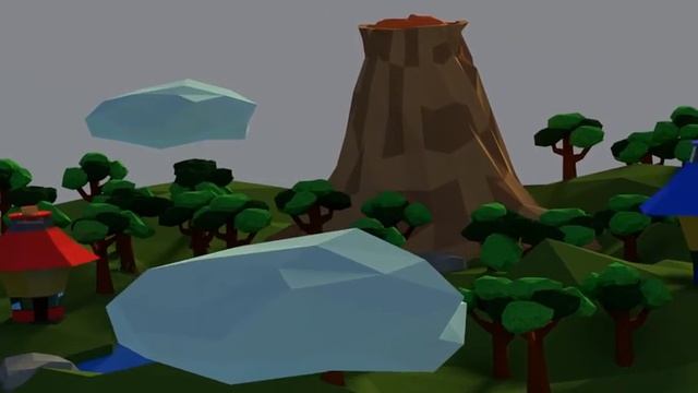 low poly 3d island animation made with blender смотреть онлайн