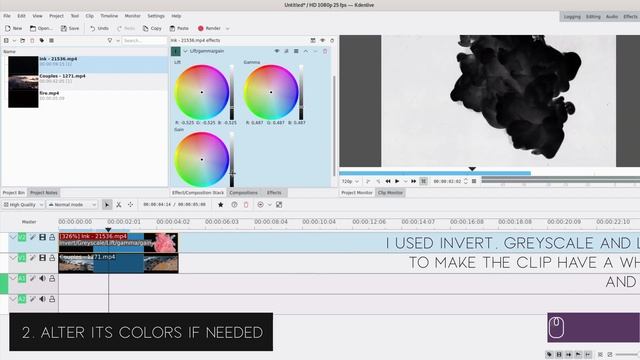 Kdenlive Tutorial - Inkdrop effect смотреть онлайн