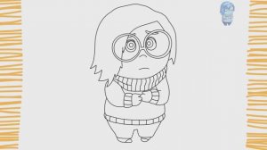 Как нарисовать грусть Грусть из мультфильма Головоломка шаг за шагом