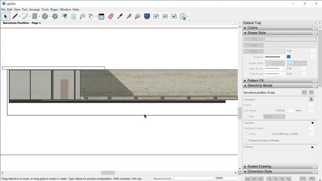 Adding lineweight and fill in Layout | Sketchup course смотреть онлайн