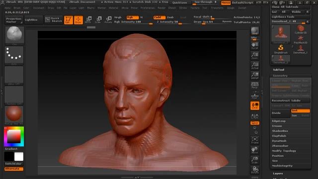 Tutorial CONCEPTOS Y TECNICAS ZBRUSH 4R6 1-3 смотреть онлайн