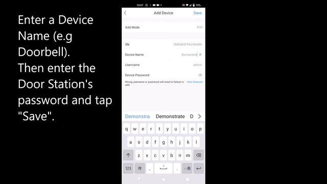 VIP Vision Intercom - How To Add A Door Station To The DMSS App.