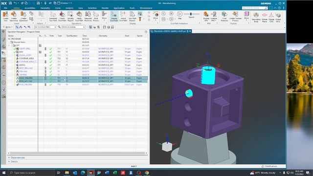 Siemens NX 2206 How To Add Feed And Speeds Alternate Method смотреть онлайн