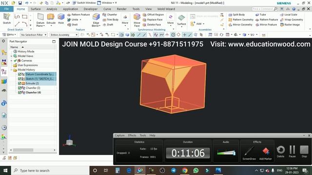 Nx CAD Doubt Lecture/Datum Plane/Top Border Bar/Customize window смотреть онлайн