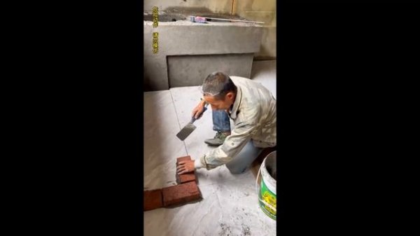 Remodeling An Old House And Renovating The Kitchen With Ceramic Tiles