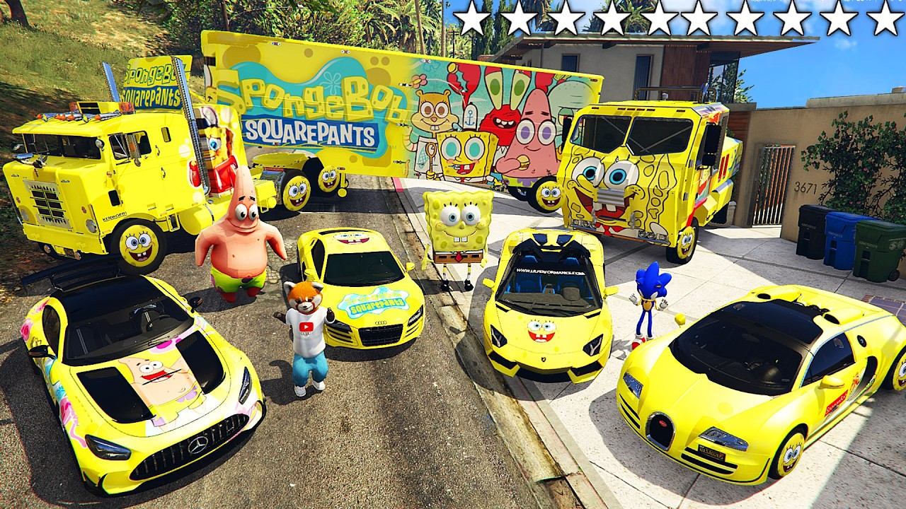Я УГНАЛ ТАЧКИ Спанч Боба С СОНИКОМ и Спанч Бобом ИЗ РЕАЛЬНОЙ ЖИЗНИ В ГТА 5 смотреть онлайн
