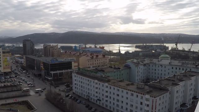 Мурманск. Тайм-лапс на залив. смотреть онлайн