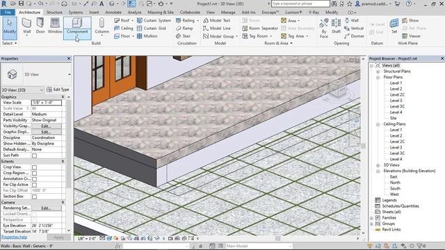 How to Create Sit Out Stairs Using Extrusion in Revit смотреть онлайн