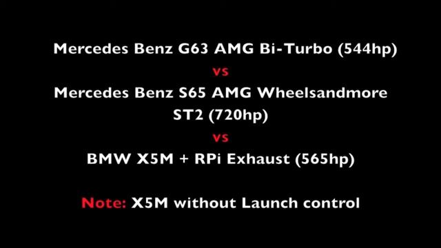 Mercedes G63 AMG vs BMW X5M vs Mercedes S65 AMG смотреть онлайн