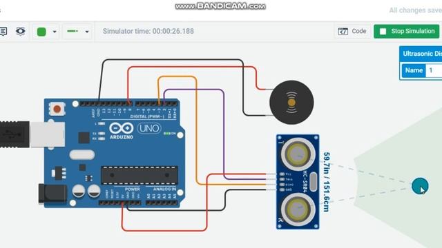 Door alarm using Ultrasonic sensor and Arduino смотреть онлайн