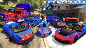 Я УГНАЛ ТАЧКИ Трансформера ОПТИМУС ПРАЙМА С СОНИКОМ и ЧЕЛОВЕКОМ ПАУКОМ ИЗ РЕАЛЬНОЙ ЖИЗНИ В ГТА 5