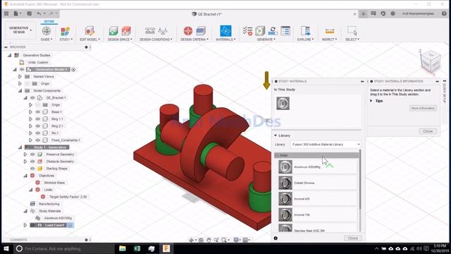Autodesk Fusion 360 Tutorial - Basic Generative Design смотреть онлайн