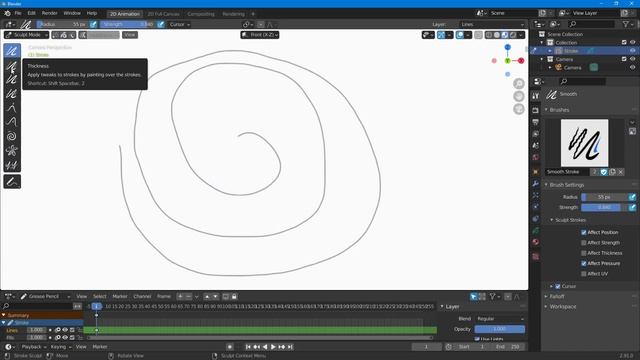 Blender Tutorial - Lesson 154 - Sculpt Mode in 2D Animation Mode смотреть онлайн