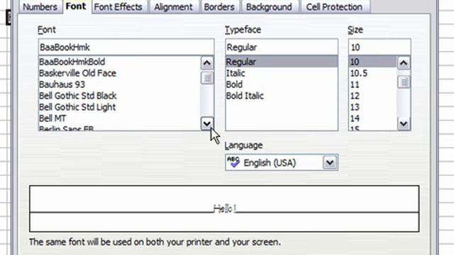 Format Font in OpenOffice Calc смотреть онлайн