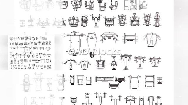 ★【Gym,Fitness equipment CAD Blocks Bundle Stadium,Gymnasium, playground, sports hall】@Gem CAD Block смотреть онлайн