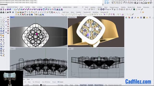 Jewelry design in Rhino 3d and Rhinogold #rhino #1234 #nomadsculpt смотреть онлайн