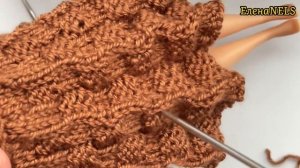 Узор спицами Гармошка. Плиссе. Гофре. #узорыспицами #узордляначинающих