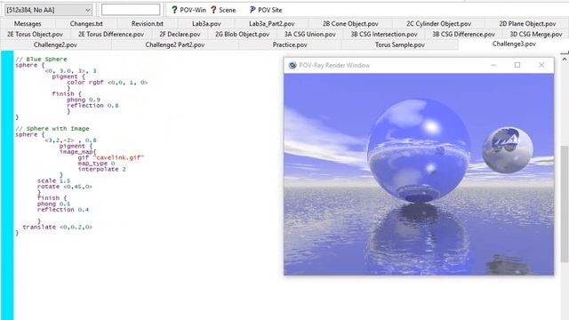 POV-Ray: Render Geometric Shapes on a Realistic Environment смотреть онлайн