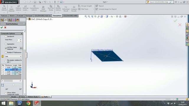 Tutorial Solidworks composite plate analysis (non uniform pressure distribution) смотреть онлайн