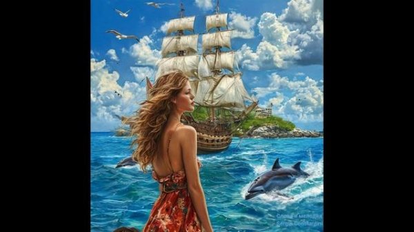 Вальс Марина. Слова и мелодия Sergio Constantini. Исполняет и рисует нейросеть.