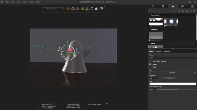 Animate a Rendering of a Ghost Figurine in SOLIDWORKS Visualize смотреть онлайн