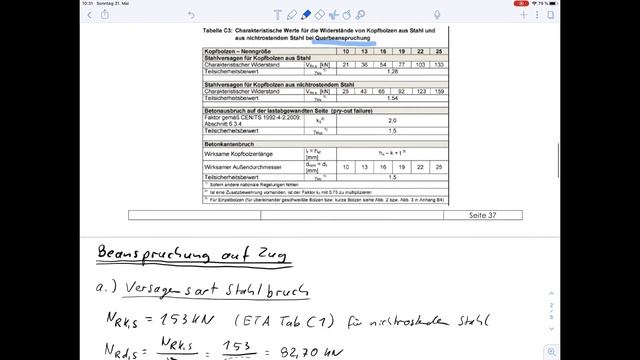 Massivbaukonstruktionen – Beispiel 1 – Befestigungsmittel (Teil 1) смотреть онлайн
