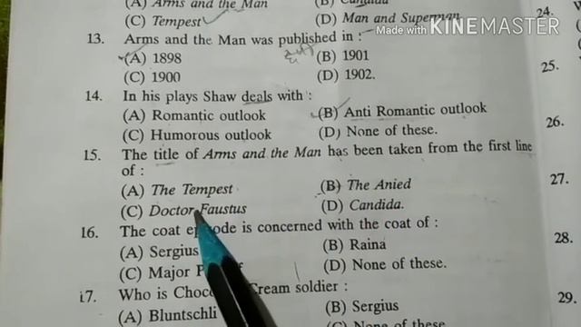 Arms And The Man Ten important MCQ part-2 смотреть онлайн