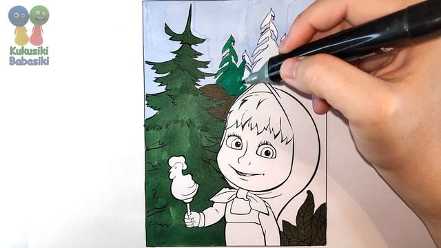 №220 👱♀️🐻 Masha And The Bear Coloring Book 🎨 Coloring Pages Masha And Bear Kids Cartoons 🌈 Paintin