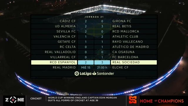 Zone review La Liga Round 21, Real Sociedad close the gap on second place Real Madrid смотреть онлайн