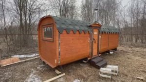 Баня бочка "Квадро" 6 метров на 2 отделения купить в Княгинино.