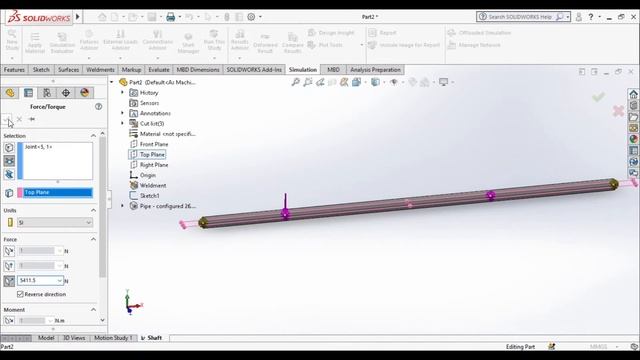 Solidworks-Simulation | Shaft Analysis смотреть онлайн