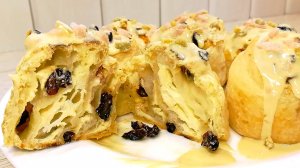 Вкуснейшие ванильные булочки с творогом! Простой рецепт + красивый декор