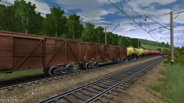 Trainz 🚅 Электровозы ВЛ22М едут с грузовым поездом смотреть онлайн