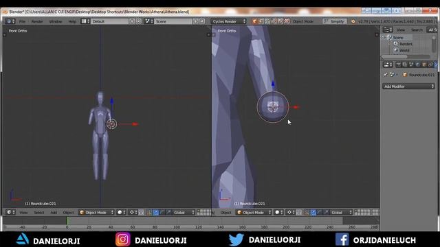 Create A Female Body Blockout In Blender смотреть онлайн