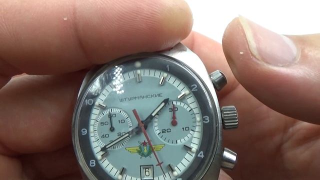 Sturmanskie Vintage USSR Russian Soviet Watch Poljot Chronograph 31659 97019