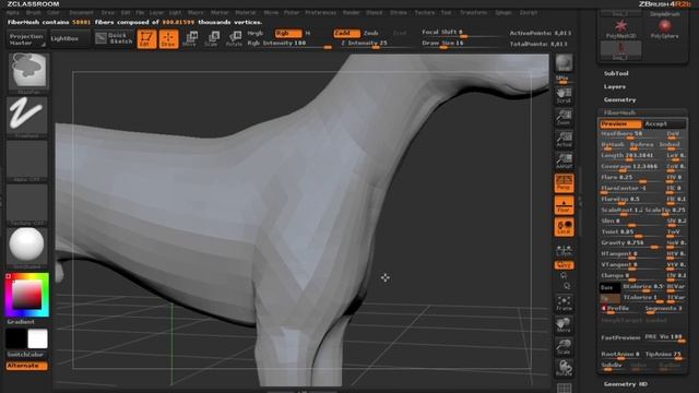 ZBrush 4R2b Basics of FiberMesh смотреть онлайн