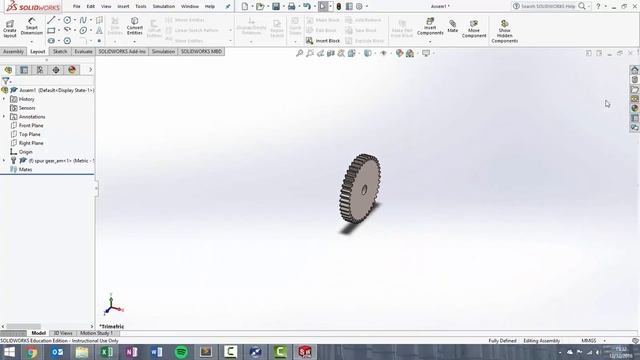 Solidworks Assembly Video 4 - Auto-Generate Gears from Toolbox смотреть онлайн
