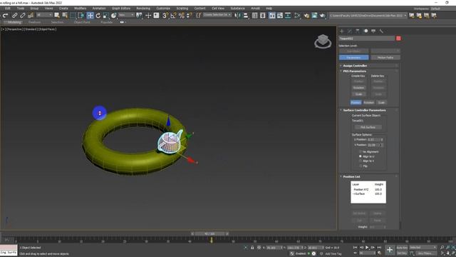 Surface Constraint animation in 3ds max смотреть онлайн