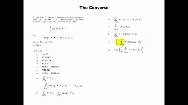 Chapter 8 Rate-Distortion Theory - Section 8.4 The Converse смотреть онлайн