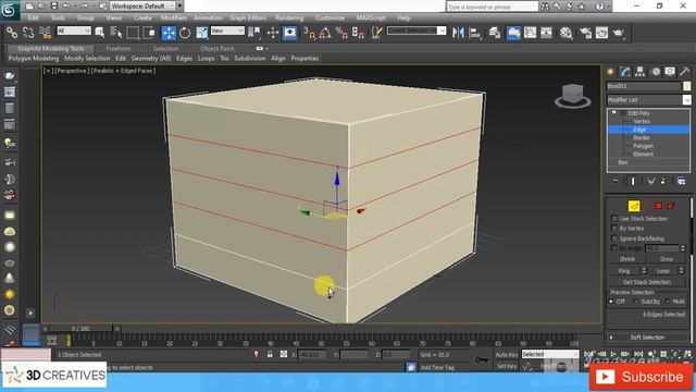 Exterior wall grooves in 3dsmax using edit poly //3DCreatives смотреть онлайн