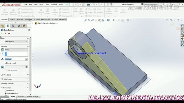 Designing 3D Object in Solid Works - 15
