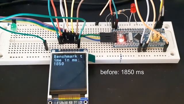 STM32F103C8T6 ST7735 DMA non blocking смотреть онлайн