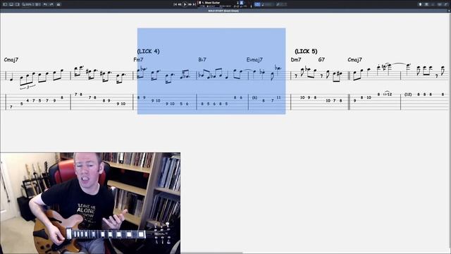 GRANT GREEN - Jazz Guitar Solo Study and Licks based on Green Dolphin Street (with TAB!) смотреть онлайн