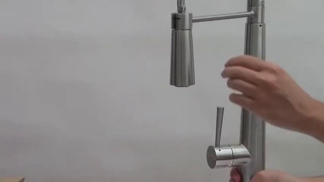 ALFI brand AB2039 Solid Stainless Steel Pull Out Commercial Kitchen Faucet смотреть онлайн