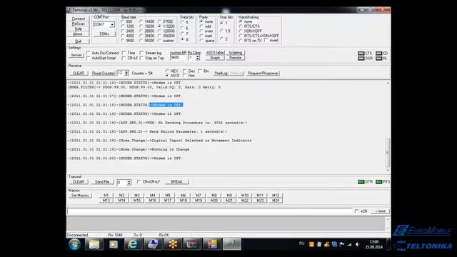 Исправление ошибок в работе трекеров Teltonika (Debug) смотреть онлайн